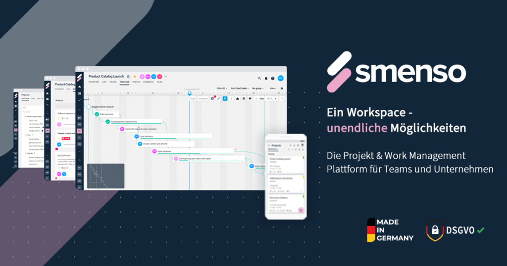 smenso - Die Projekt & Work Management Plattform für Teams und Unternehmen