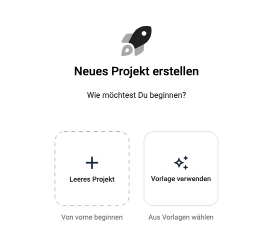 Assistent Projektvorlagen - Projekt aus Vorlagen erstellen - smenso