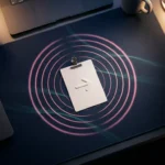 Fokussierte Sprint-Zielkarte auf dunkelblauem Untergrund mit konzentrischen Pink- und Magenta-Linien sowie zentriertem Pfeil.